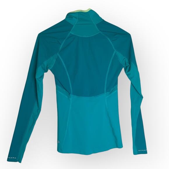 Lululemon Trail Bound women's size 4 1/2 zip blue mesh luxtreme cold weather run - Picture 4 of 14
